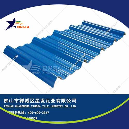 厚度3.0mm蓝色900型PVC塑胶瓦 广州工程钢结构厂房防腐隔热塑料瓦 pvc多层防腐瓦生产网上销售
